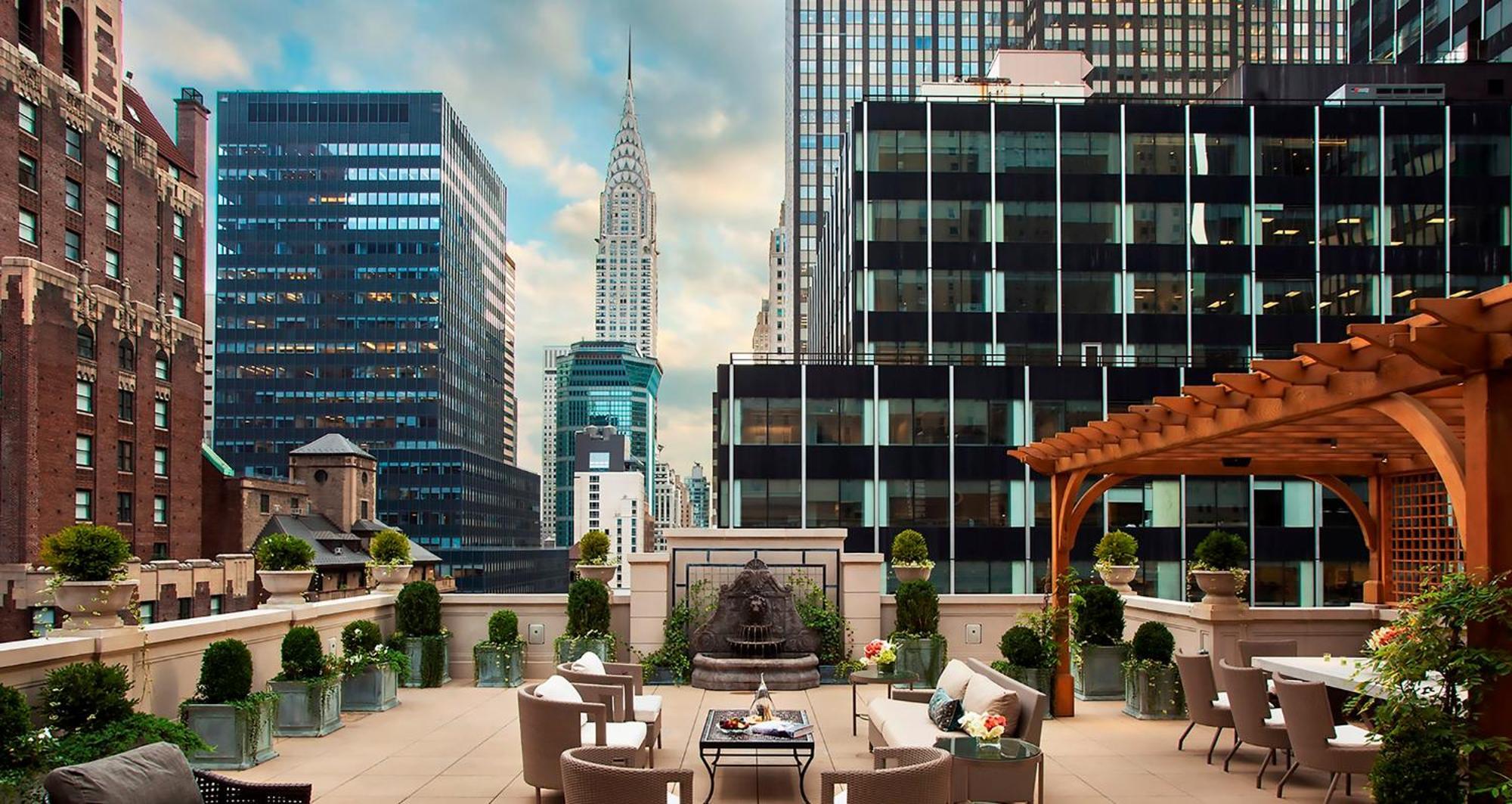Intercontinental New York Barclay Hotel By Ihg Ngoại thất bức ảnh The rooftop terrace